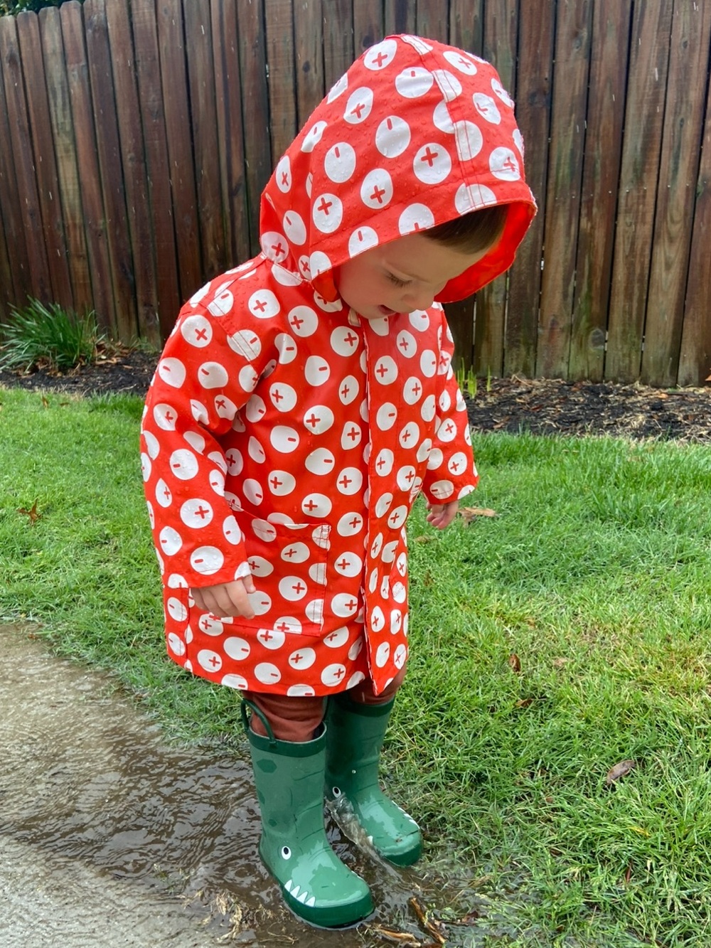 Magnificent Baby Magnetic Raincoat 2T Orange Circles - Picture 14 of 16